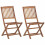 VidaXL vidaXL 2x Solid Acacia Wood Folding Outdoor Chairs Garden Backyard Foldable 1
