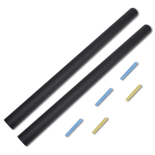 vidaXL Wall Sticker Blackboard Chalkboard Removable 2 Rolls with Chalks 0.6x2m