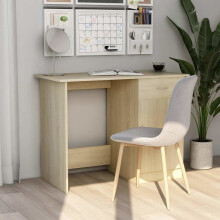 vidaXL Desk Sonoma Oak Engineered Wood Corner Console Writing Office Table