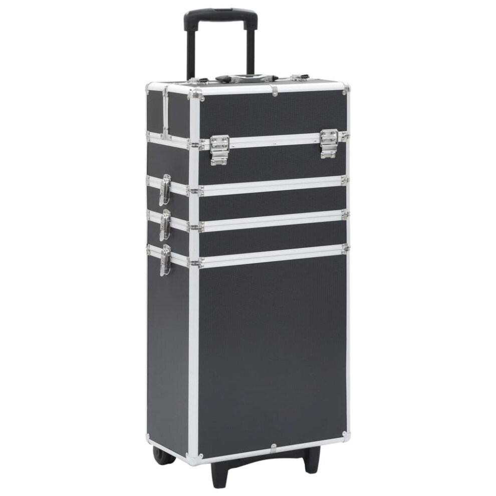 Simply Chosen 4U Black Vidaxl Make-Up Trolley Aluminium Cosmetics Beauty Suitcase Organiser