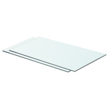 vidaXL 2x Shelves Panel Glass Clear 60x30cm Sheet Plate Display Room Ledges