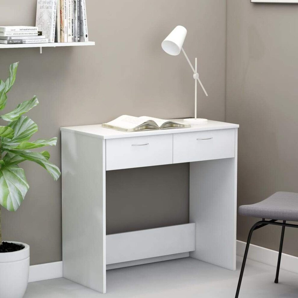 Desk White 80x40x75 cm Chipboard