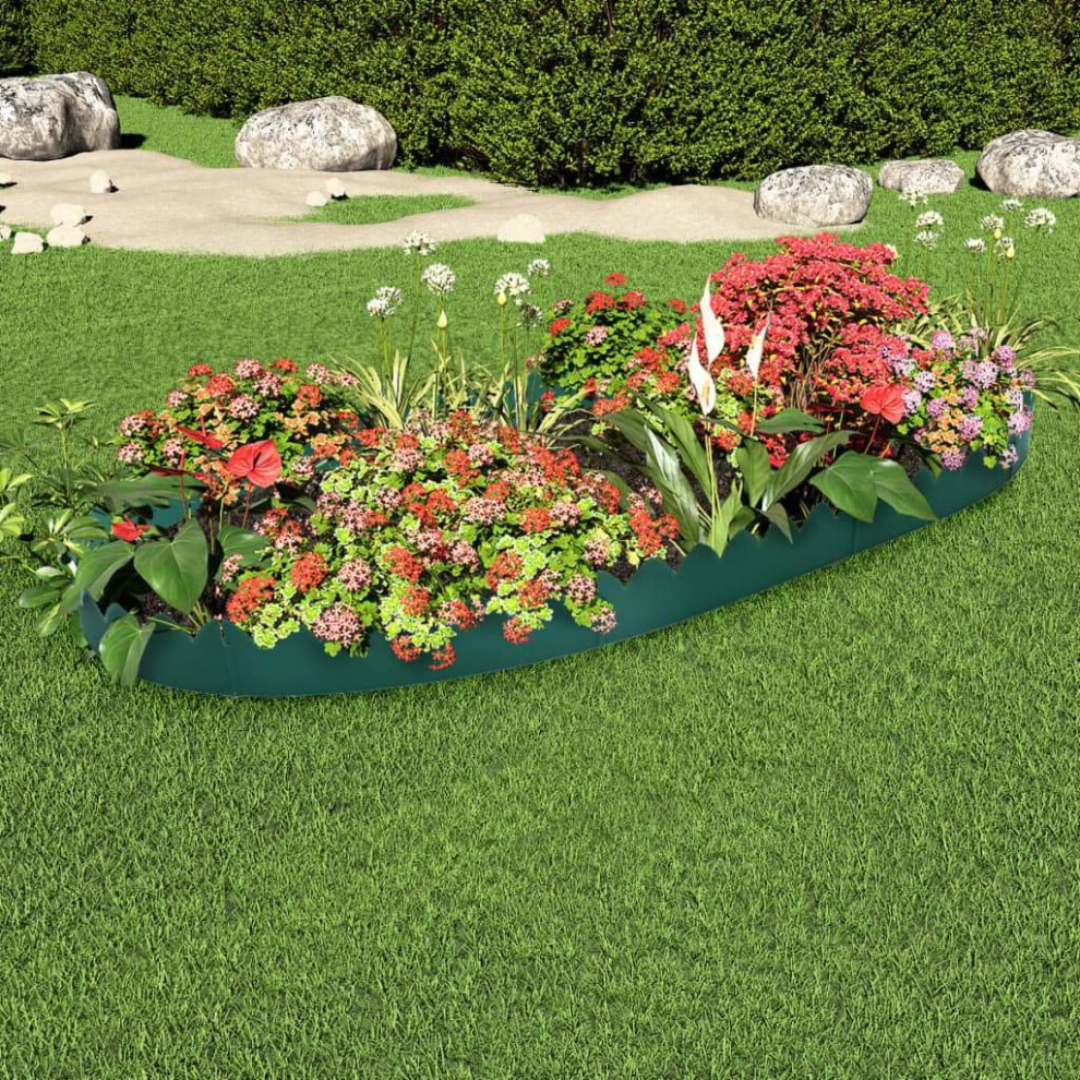 Vidaxl 10X Lawn Edgings Green Pp Outdoor Garden Patio Borders Fence Edges 8719883753805
