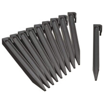 Âncoras para borda de jardim em polipropileno - NATURE - H 26,7 x 1,9 x 1,8 cm - Cinza