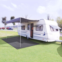 vidaXL Tent Carpet 250x300 cm Anthracite HDPE Groundsheet with Eyelets, Weather-Resistant & Cut-to-Size (91260)