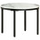 vidaXL Coffee Table White and Black Ø50cm Real Solid Marble Living Room Table 1