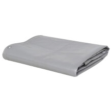 vidaXL Tarpaulin 650g/m² 4x4m Grey Water-resistant Camping Cover Ground Sheet