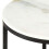 vidaXL Coffee Table White and Black Ø50cm Real Solid Marble Living Room Table 2