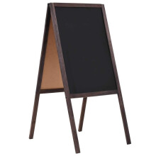 vidaXL Double-sided Blackboard Cedar Wood Free Standing 40x60cm Chalkboard