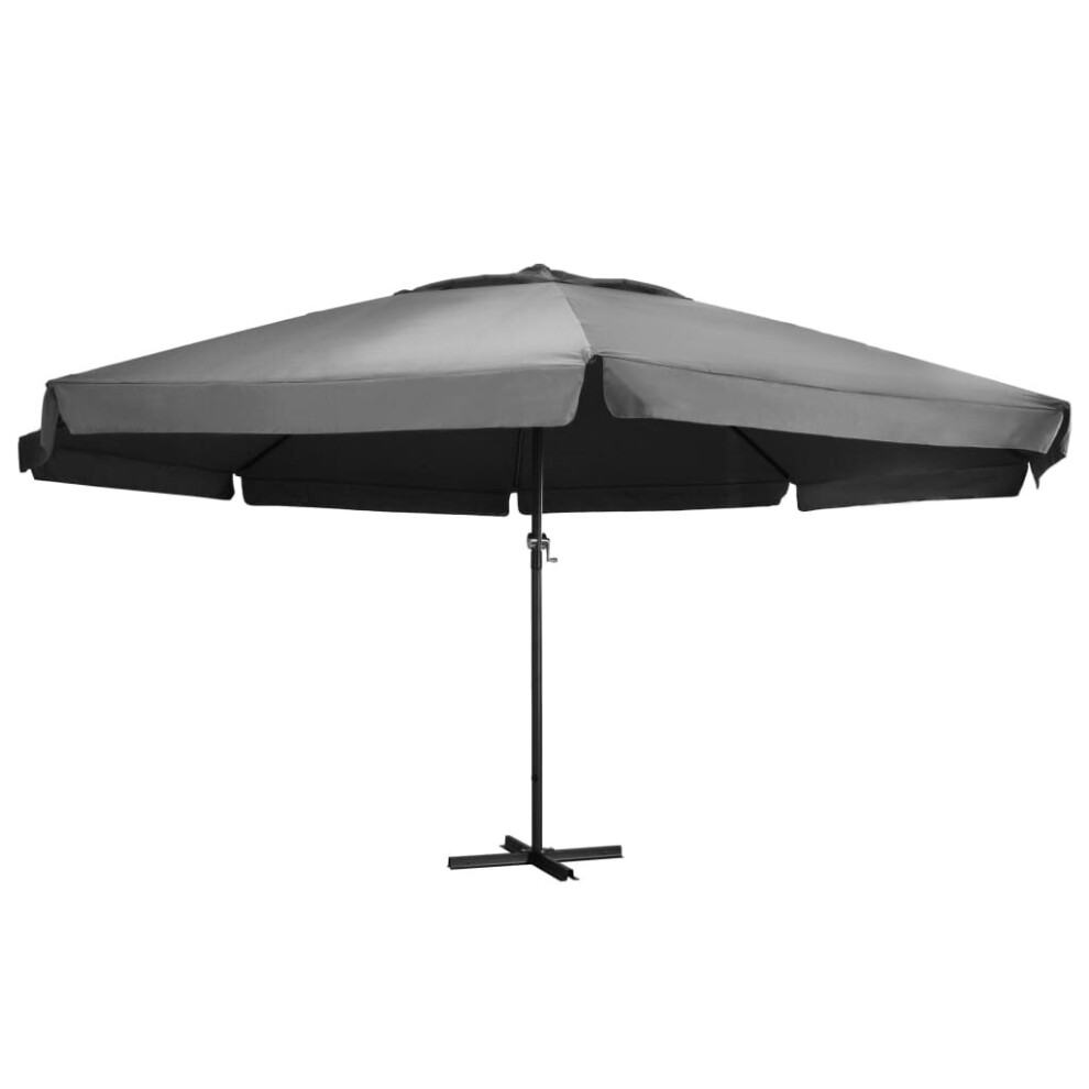 47372 Outdoor Parasol With Aluminium Pole 600 Cm Anthracite