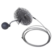 vidaXL Chimney Cleaning Brush 25cm Round Ball with Chain Thread Sweeping Set