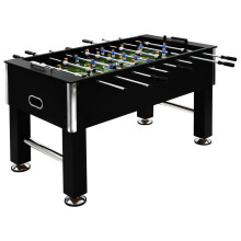 vidaXL Football Table Steel 60kg 140x74.5x87.5cm Black Kicker Soccer Game