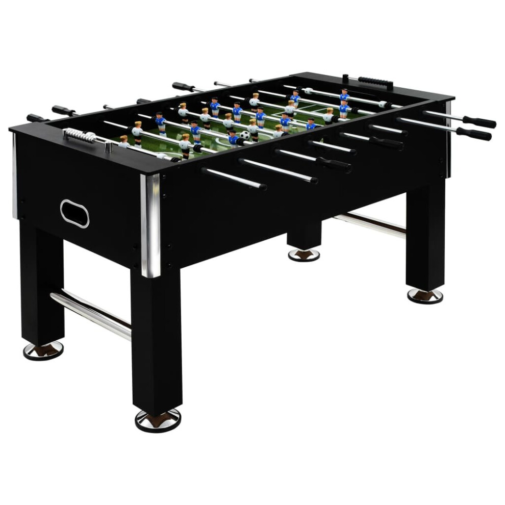 Simply Chosen 4U Vidaxl Football Table Steel 60Kg 140X74.5x87.5cm Black Kicker Soccer Game