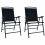 Folding Garden Chairs 2 pcs Texilene Black 1