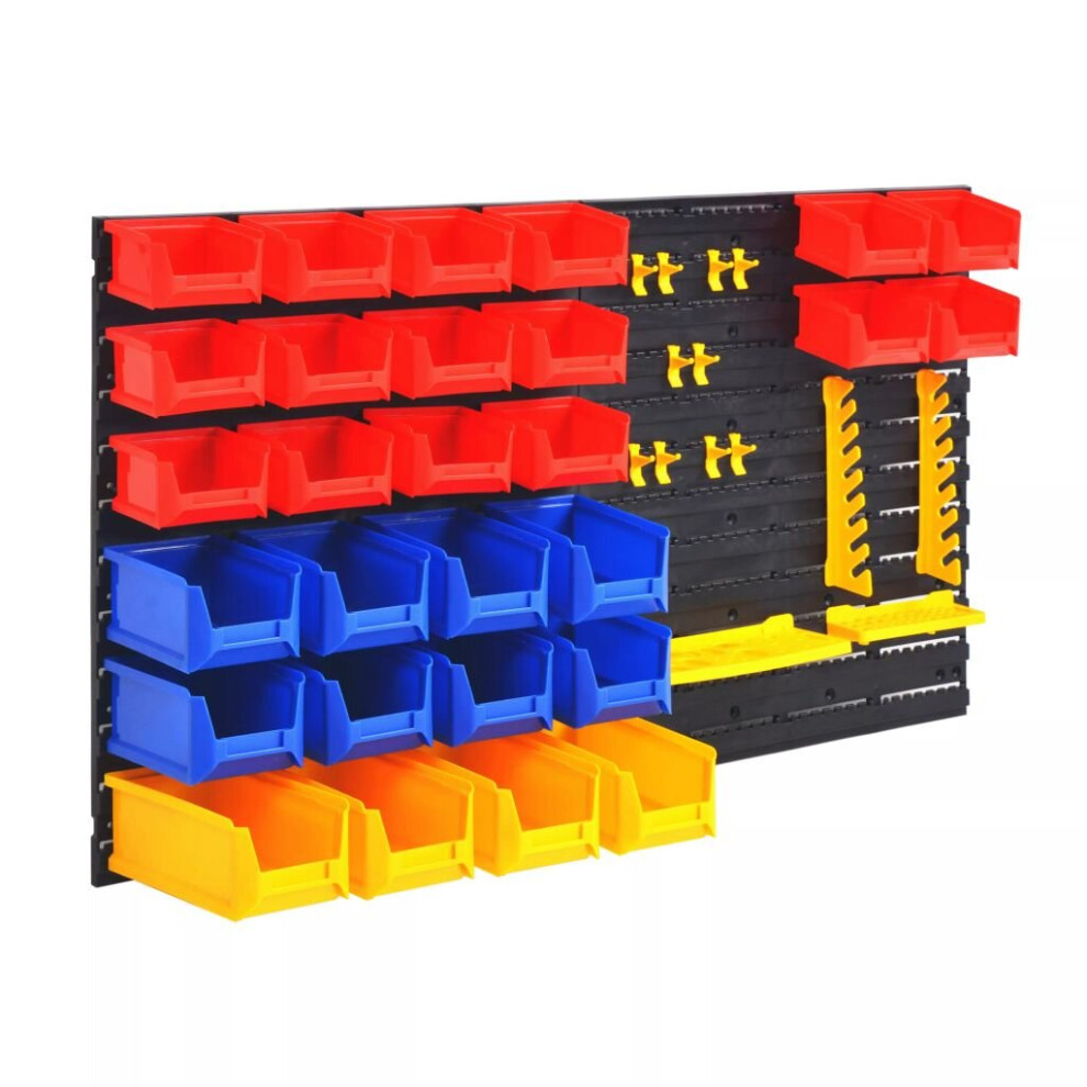 Vidaxl Wall-Mountable Garage Tool Organiser Storage Cabinet Box Holder Rack 8718475596622