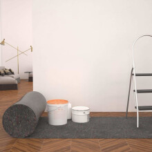 vidaXL 2x Non-slip Painter Fleece 50m 280g/m² Grey Floor Protection Sheet