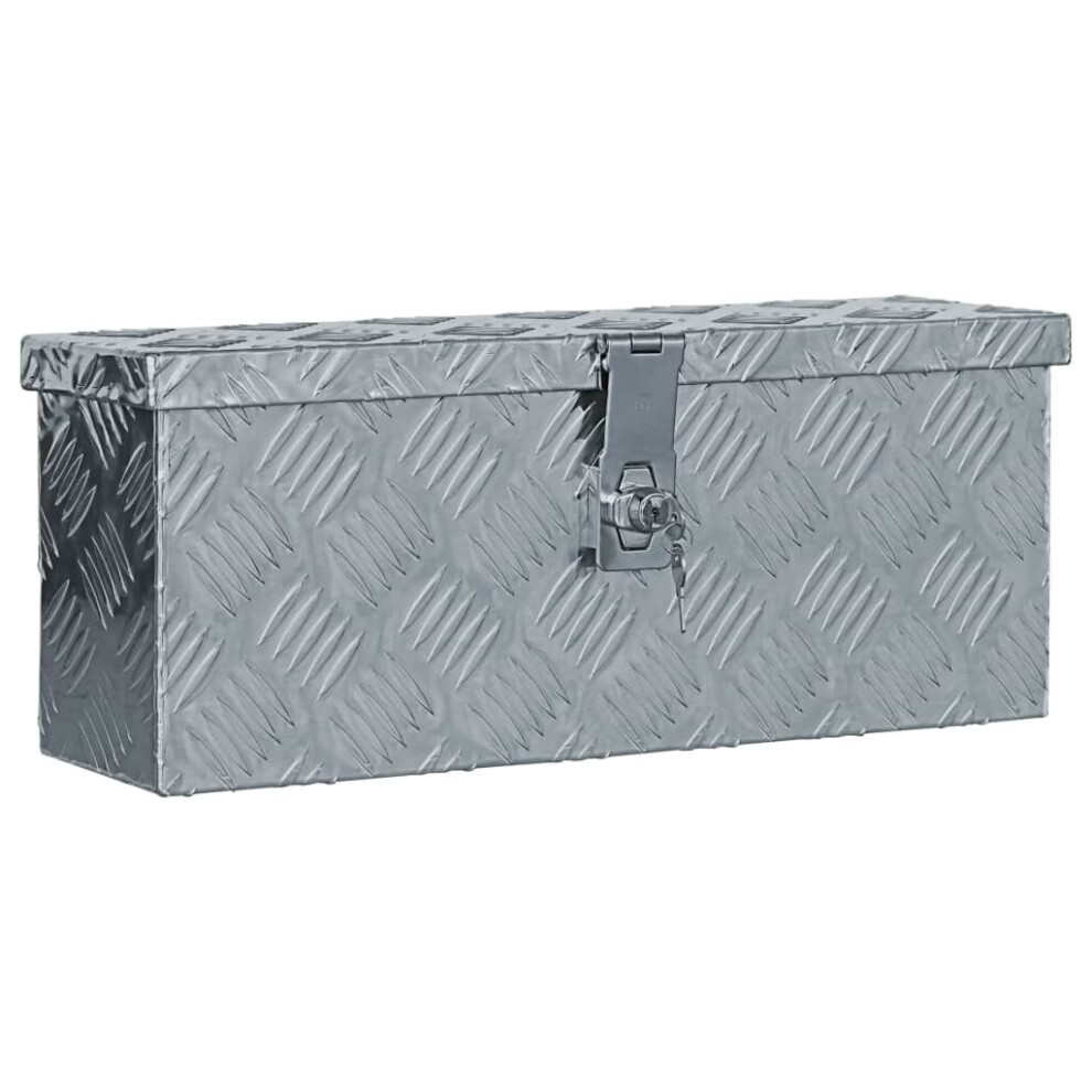Vidaxl Aluminium Box 48.5X14x20cm Silver Tool Cabinet Organiser Chest Trunk 8718475616320