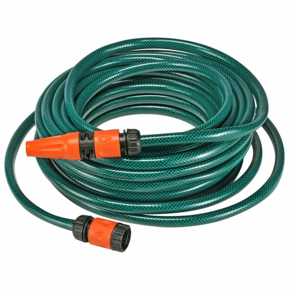 HI Garden Hose 20m Green Adjustable Nozzle Water Stop Watering Irrigation Hose