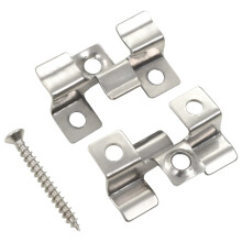 vidaXL 100x Decking Clips with 200 Screws Stainless Steel Board Accessory