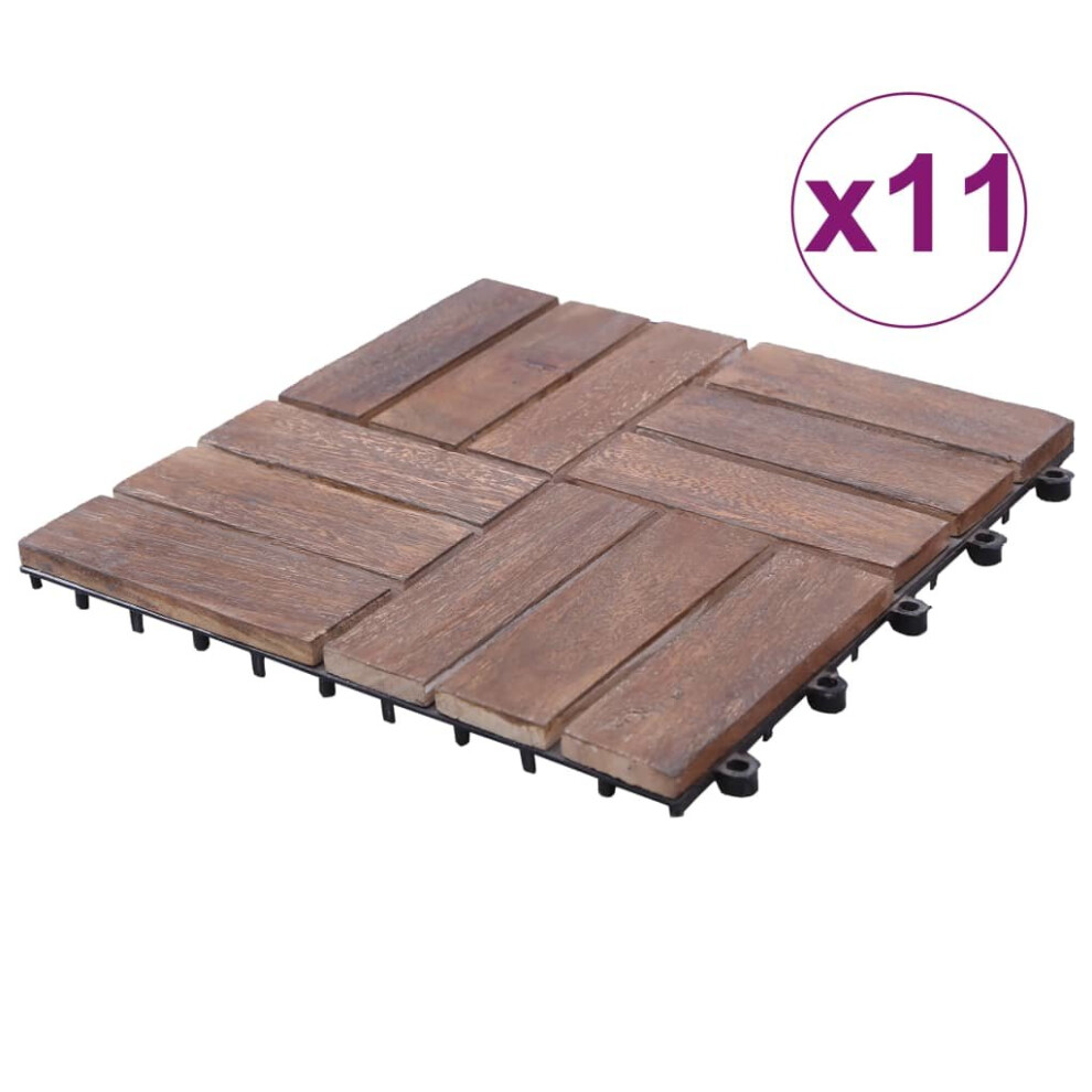 Decking Tiles 11 Pcs 30X30 Cm Solid Reclaimed Wood 8719883590622