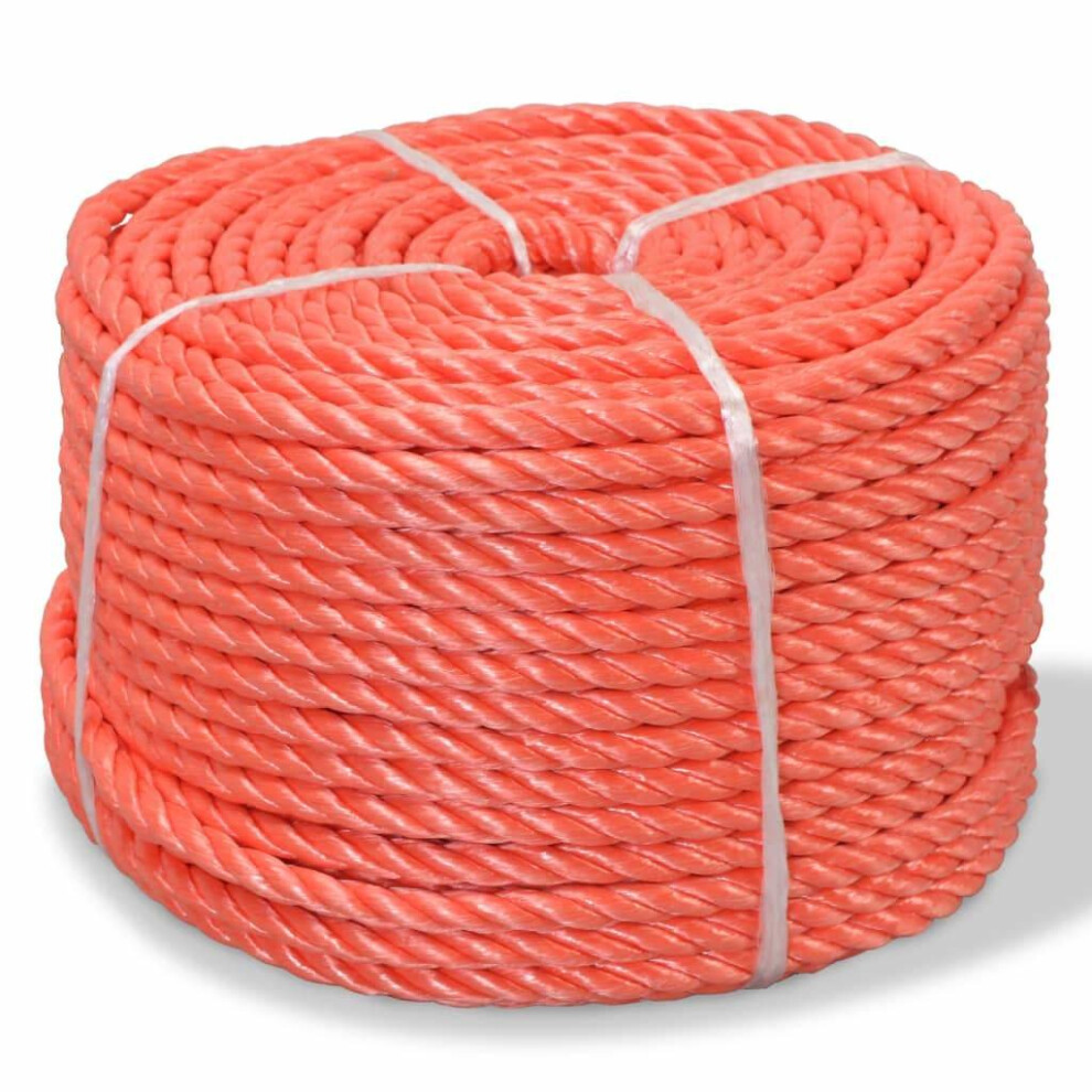 vidaXL Twisted Rope Polypropylene 16mm 250m Orange Garden Work Cord Line Cable-image-OPC-P5XS8VC-NEW