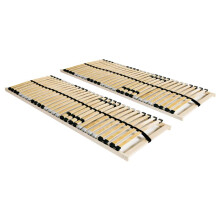 vidaXL 2x Slatted Bed Bases with 28 Slats 7 Zones 70x200cm Bedroom Accessory