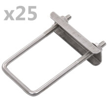 vidaXL U Connector for Fence Post 25 Sets Rust Proof U Clip Hanger Accessory