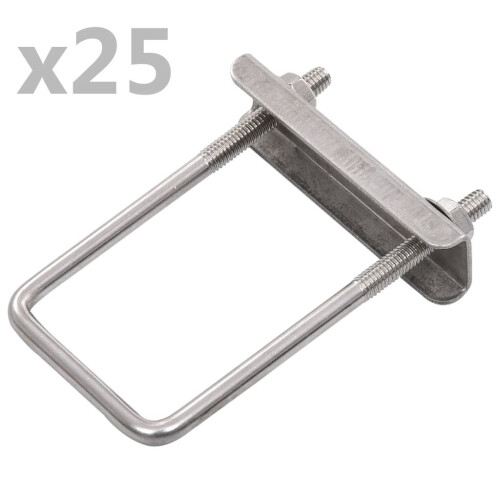 vidaXL hegnspæl U-forbindelse 60x40 mm 25 sæt