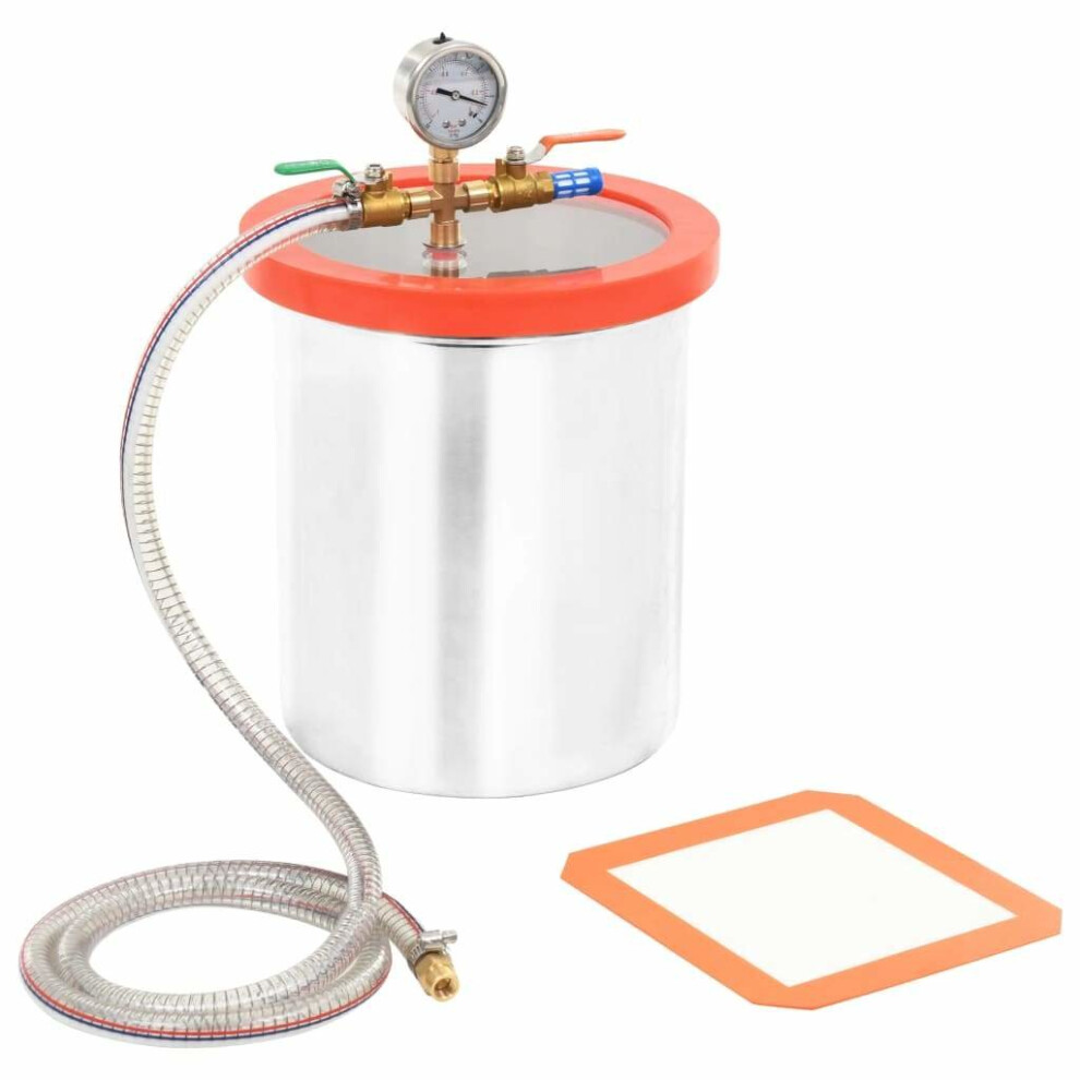 Vidaxl Vacuum Chamber Stainless Steel 11.42L For Degassing Operation Accessory 8718475714200