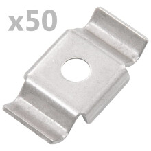vidaXL 50x Butterfly Fence Clips Stainless Steel Grid Connector Mat Holder