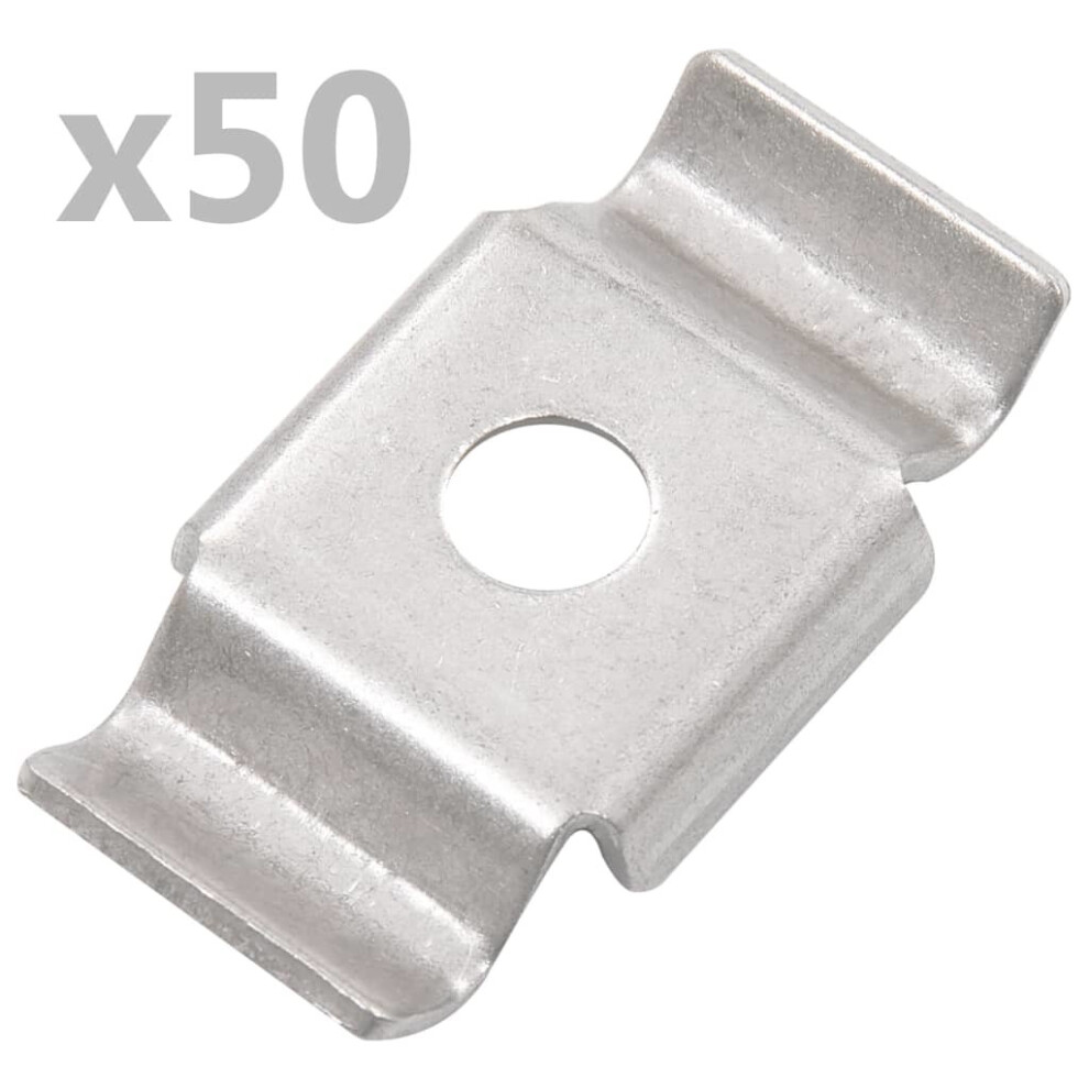 Vidaxl 50X Butterfly Fence Clips Stainless Steel Grid Connector Mat Holder 8718475737889