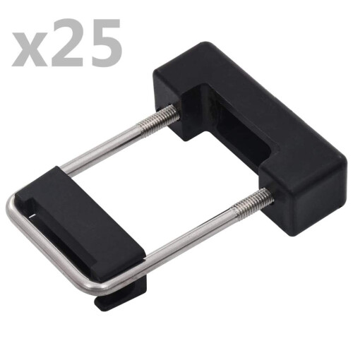 vidaXL hegnspæl U-forbindelse 60x40 mm 25 sæt