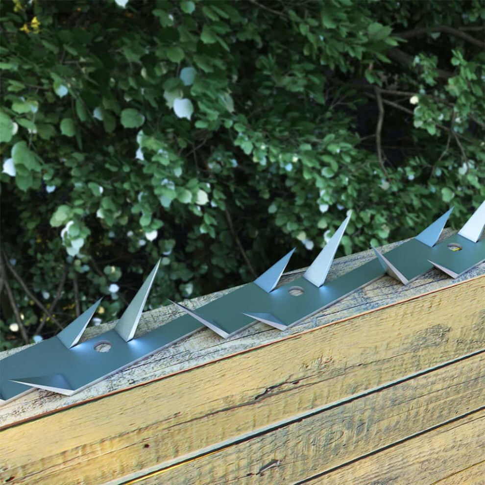 Vidaxl 2X Wall Spikes Steel 1M Security Anti-Climb Intruder Repellent Spike 8718475738459