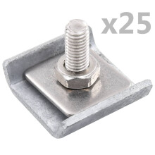 vidaXL Grid Mat Connector 25 Set Silver Double Door Mat Fence Accessory Corner
