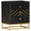 VidaXL vidaXL Solid Mango Wood Bedside Cabinet Black and Gold Bedroom Nightstand 1