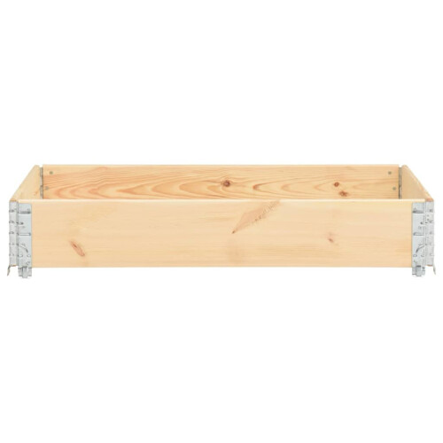 vidaXL Solid Pine Wood Pallet Collar 80x120cm Pallet Stacking Frame Raised Bed 1