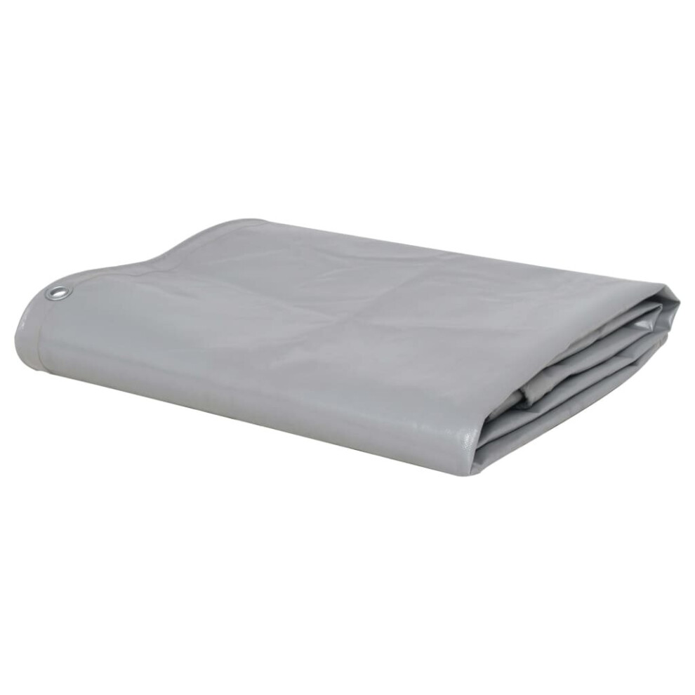 Vidaxl Tarpaulin 3.5X5m Grey Ground Sheet Camping Furniture Cover Protect Tarp 8719883572741