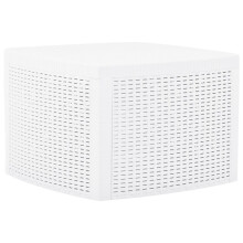 vidaXL Side Table Plastic White 36.5cm Garden Coffee Stands Outdoor Desks