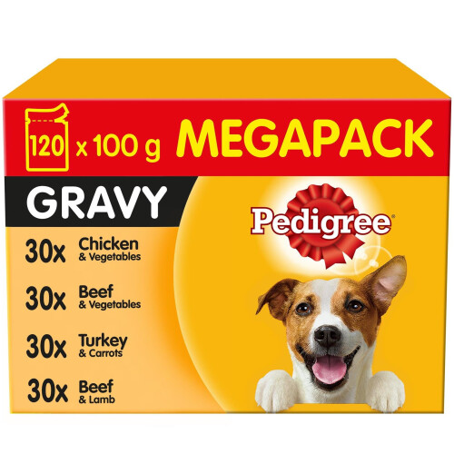 Pedigree PEDIGREE Voksenfoder med kød og grøntsager 100g x 80