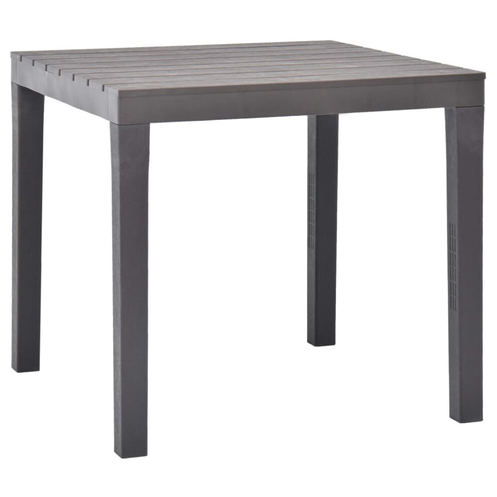 vidaXL Garden Table Mocca 78cm Plastic Outdoor Terrace Patio Stand Furniture