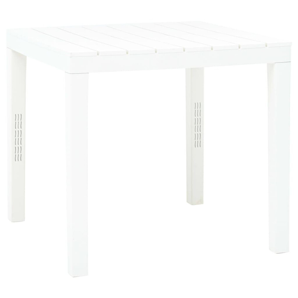 Garden Table White 78x78x72 cm Plastic