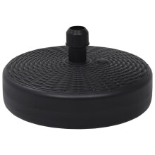 vidaXL Umbrella Base Round Sand/Water Filled 24L Black Outdoor Parasol Stand