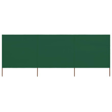 vidaXL 3-panel Wind Screen Fabric 80cm Green Camping Windbreak Sun Screen