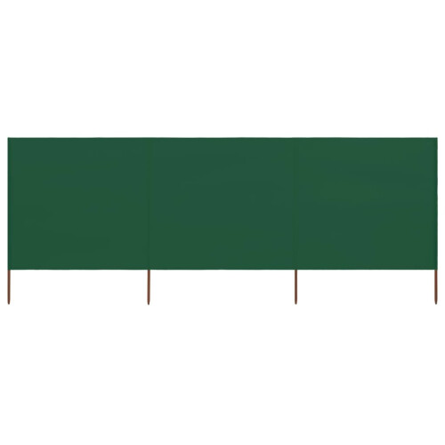vidaXL 3-panel Wind Screen Fabric 80cm Green Camping Windbreak Sun Screen