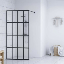 vidaXL bruseskærm, klart hærdet glas, 90 x 195 cm