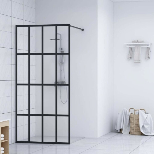vidaXL Walk-in Shower Screen Transparent Clear Tempered Glass Shower Cubicle
