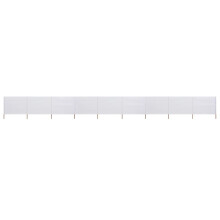 vidaXL 9-panel Wind Screen Fabric 160cm Sand White Sun Privacy Screen Breaker