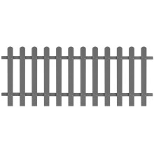 vidaXL WPC Picket Fence 200x80 cm Grey Outdoor Garden Barrier Border Palisade