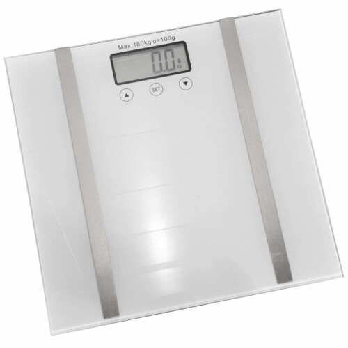 HI Body Analysis Scale Silver Bathroom Fat Muscle Bone Mass Analysis Scale
