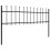 vidaXL Gartenzaun mit Speerspitze Stahl 1005 x 60 cm Schwarz 2